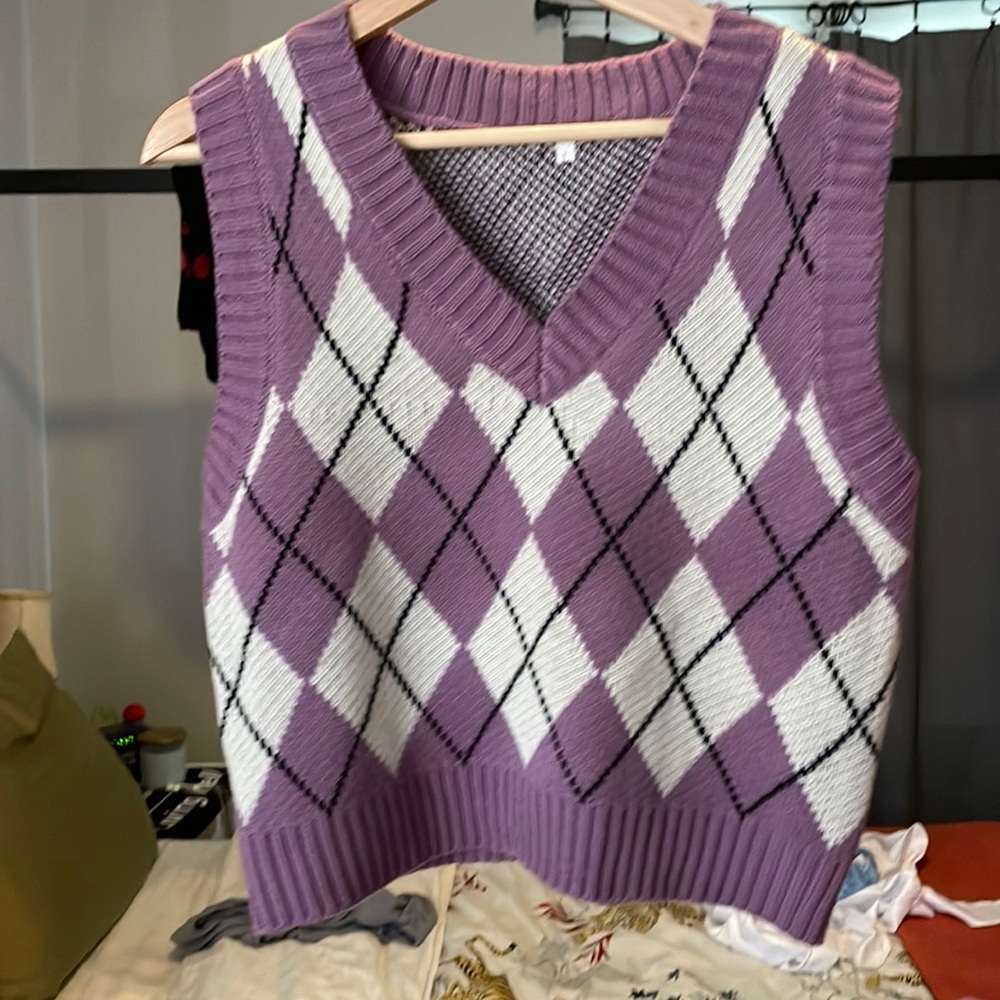 Purple sweater vest